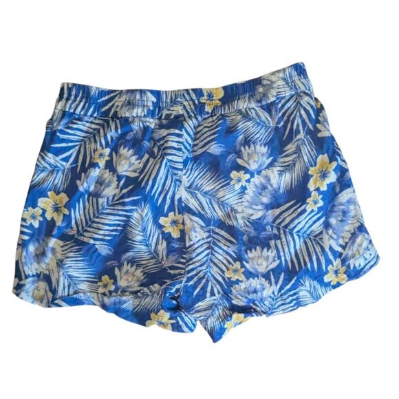 KUT from the Kloth Blue Floral Linen Blend Pull-On Shorts 0 Vacation - Picture 5 of 5